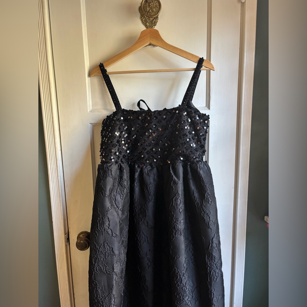 Sister Jane Black Lace Midi Dress with Embellished Bodice - Picture 3 of 9